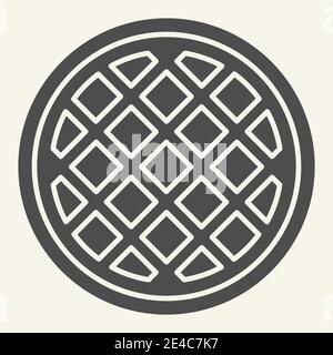 Pie solid icon. Pastry vector illustration isolated on white. Homemade cake glyph style design, designed for web and app. Eps 10. Stock Vector