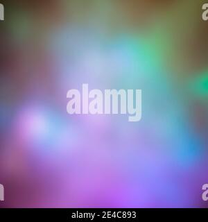 Abstract purple, turquoise and green blurred light background for mockups. Trendy creative gradient. Square composition Stock Photo