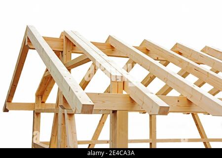 The shell with a small wooden house roof or a wooden garage Stock Photo