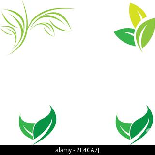 green leaf logo vector Stock Vector
