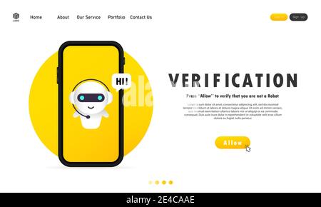 Verification on smartphone display banner. Information privacy, verification technologies, access control system. Stock Vector