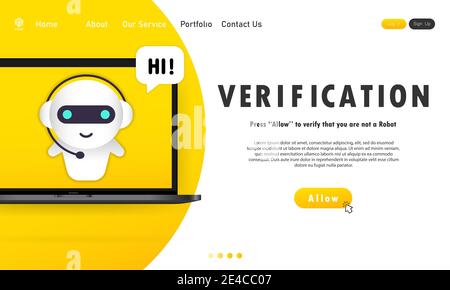 Verification on laptop display banner. Data access and user experience abstract concept. Stock Vector