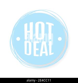 Hot deal grunge rubber stamp on white, vector illustration Stock Vector