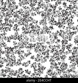 Seamless Pattern. Geometrical monohrome stars ornament. Stock Vector