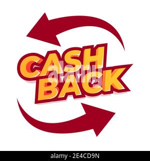 Cash back offer banner design. Promotion refund cashback money sale poster. emblem cash back. Stock Vector