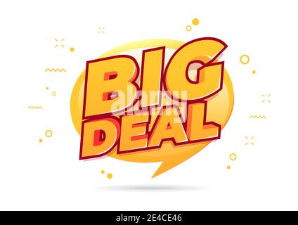 Big deal sale poster or banner design. Stock Vector