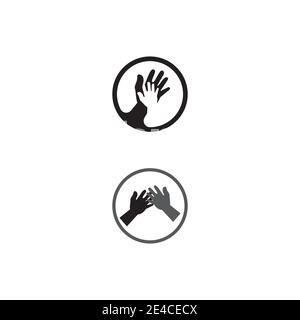 Hand Wave Logo Template vector symbol nature Stock Vector