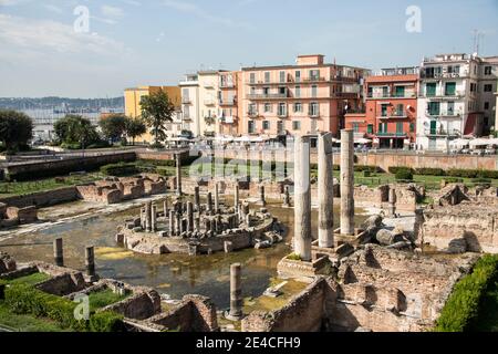 Excavation in Pozzuoli, Gulf of Naples Stock Photo