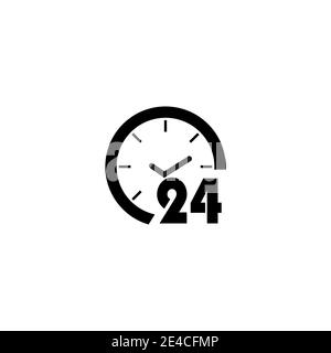 24 Hour icon vector illustration design template Stock Vector
