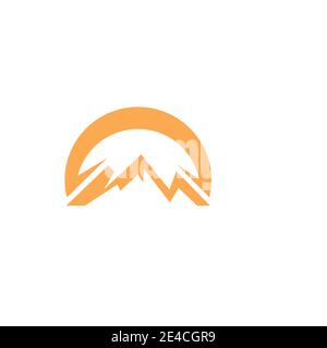 Mountain icon Logo Template Vector illustration design Stock Vector