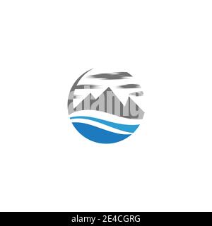 Mountain icon Logo Template Vector illustration design Stock Vector