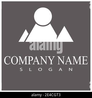Mountain icon Logo Template Vector illustration design Stock Vector