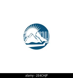 Mountain icon Logo Template Vector illustration design Stock Vector