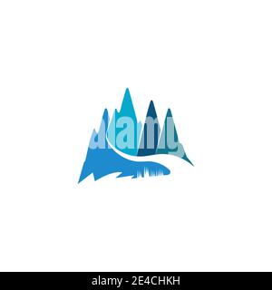 Mountain icon Logo Template Vector illustration design Stock Vector