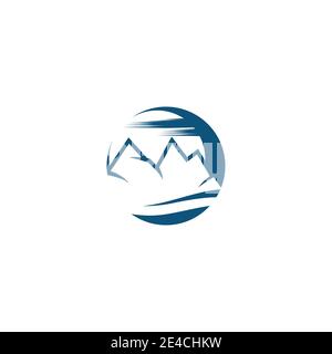 Mountain icon Logo Template Vector illustration design Stock Vector