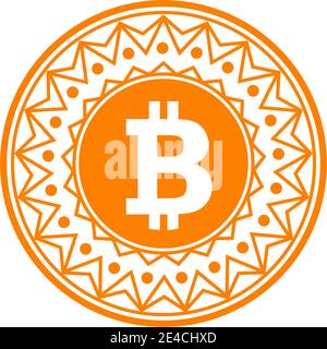 Bitcoin currency icon logo design vector template Stock Vector