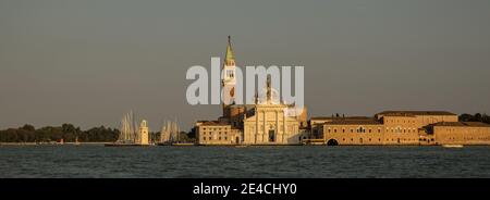 Venice during Corona times without tourists, view of San Giorgio Maggiore Stock Photo