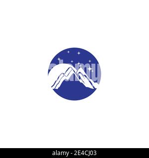 Mountain icon Logo Template Vector illustration design Stock Vector