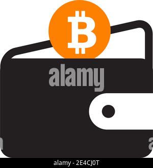 Bitcoin currency icon logo design vector template Stock Vector