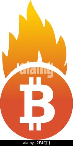 Bitcoin currency icon logo design vector template Stock Vector