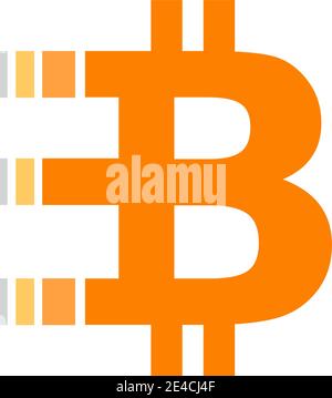 Bitcoin currency icon logo design vector template Stock Vector