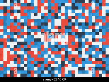Abstract color pixel seamless background. Modern style pattern. Stock Vector