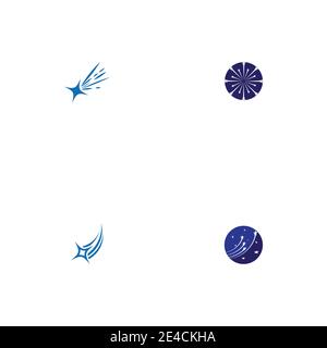 Set Star icon Template vector illustration design Stock Vector