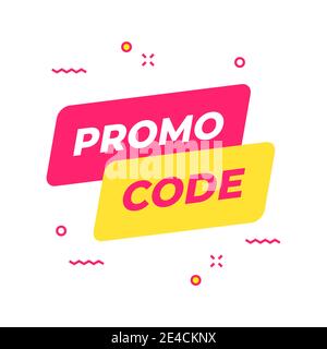 Promo code symbol. Promotion code sign isolated on white background. Stock Vector