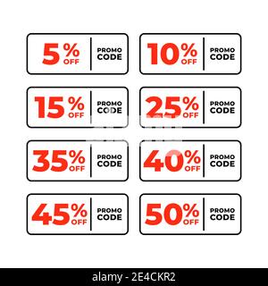 Promo code tag. Promotion code sign isolated on white background. Stock Vector