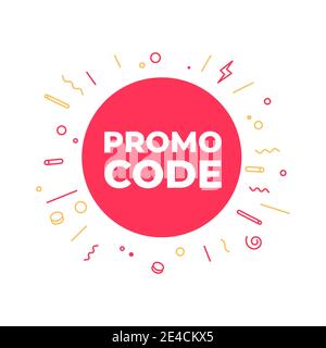 Promo code symbol. Promotion code sign isolated on white background. Stock Vector