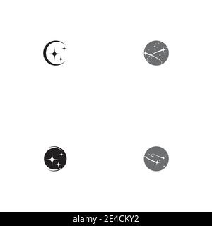 Set Star icon Template vector illustration design Stock Vector