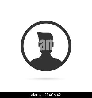 User sign icon. Person symbol. Human avatar isolated on white background. Stock Vector