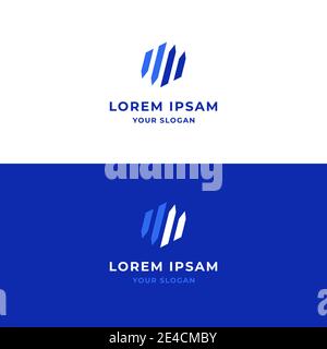 Trading advisors market charts Logo design abstract vector template. Business and finance company logotype concept. Stock Vector