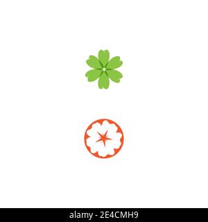 Beauty plumeria icon flowers design illustration Template Stock Vector