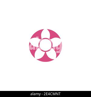 Beauty plumeria icon flowers design illustration Template Stock Vector