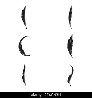 Feathers Logo Template vector symbol nature Stock Vector