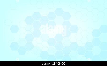 Abstract blue color of healthy and medical background. Technology and science with hexagonal shape background. Stock Vector