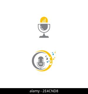 Podcast Vector icon design illustration Template Stock Vector