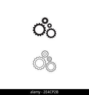 Gear Logo Template vector icon illustration design Stock Vector