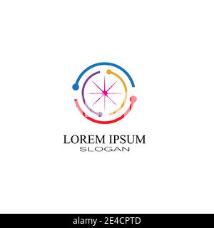 Cyclist logo template Bicycle vector design. Stock Vector