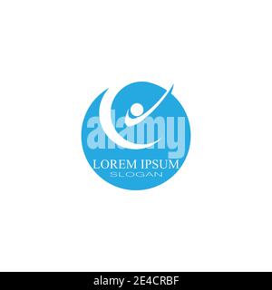 Cyclist logo template Bicycle vector design. Stock Vector