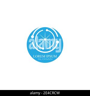 Cyclist logo template Bicycle vector design. Stock Vector