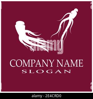 Ginseng Wave Logo Template vector symbol nature Stock Vector