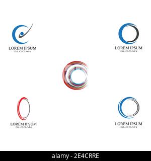 Set Cyclist logo template Bicycle vector design. Stock Vector