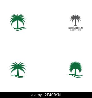 Set Dates tree Logo Template vector symbol nature Stock Vector