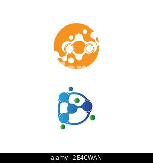 Molecule symbol logo template vector illustration design Stock Vector