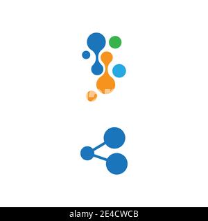 Molecule symbol logo template vector illustration design Stock Vector