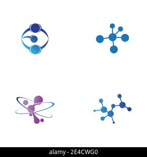 Set Molecule symbol logo template vector illustration design Stock Vector