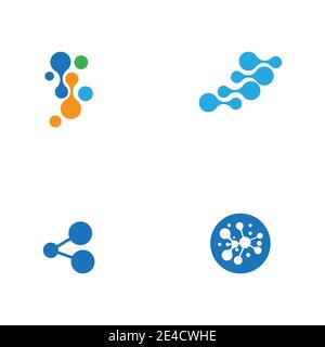 Set Molecule symbol logo template vector illustration design Stock Vector