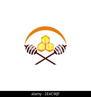 Honey  Logo Template Design Vector Design Concept Symbol Stock Vector